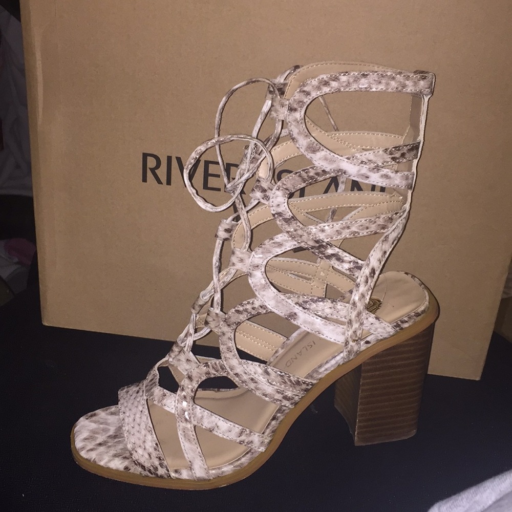 River Island lace Up Heels ASOS